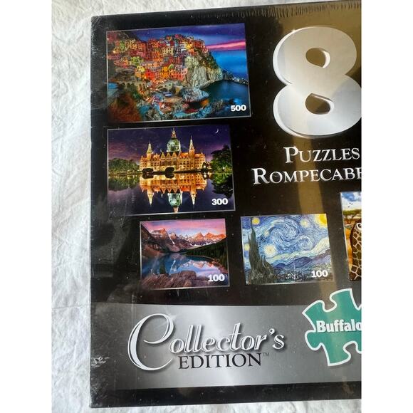 NEW Buffalo Collector's Edition of 8 Jigsaw Puzzles 100, 300 & 500 piece puzzles - Picture 2 of 4